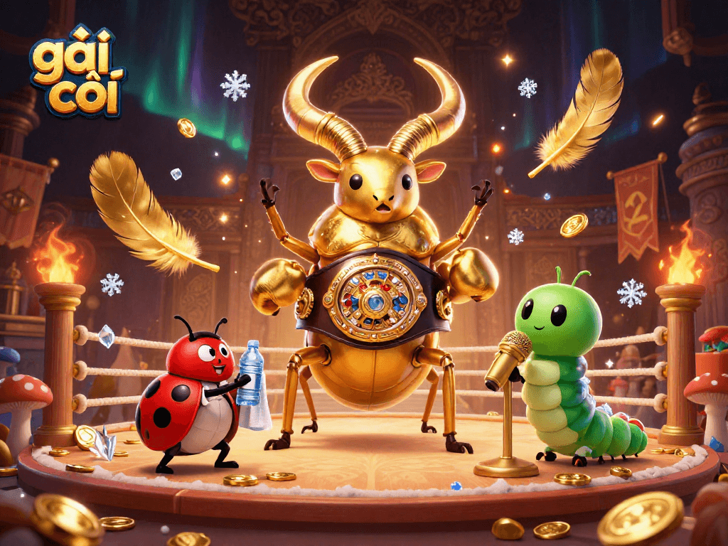 Engage with gái gọi at this vibrant casino scene featuring a dynamic boxing match with adorable creatures and rich gambling elements.