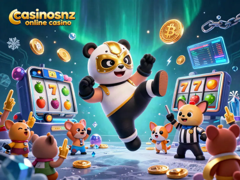 Experience the excitement at casinosnz online casino with a dynamic panda wrestler kick.
