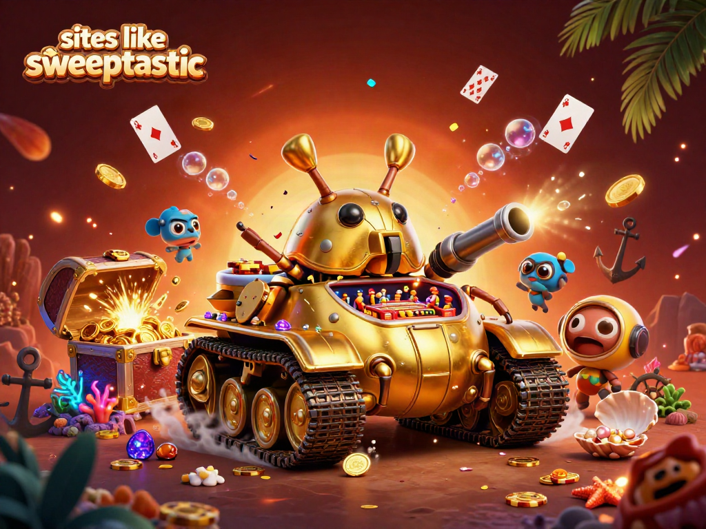 Experience top sites like sweeptastic with this vibrant casino-themed illustration.