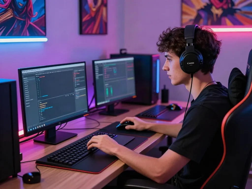 Bro138 online gaming experience with a player immersed in interactive gameplay and vibrant lighting.