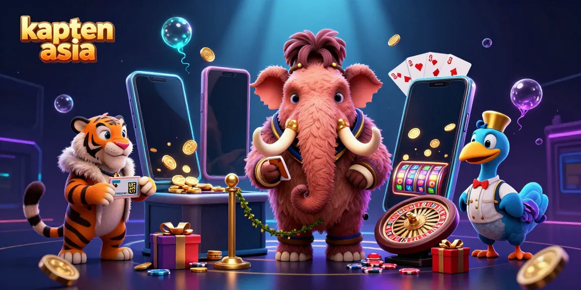 Kapten asia menyambut pemain dengan bouncer mamut dan tamu VIP di kasino