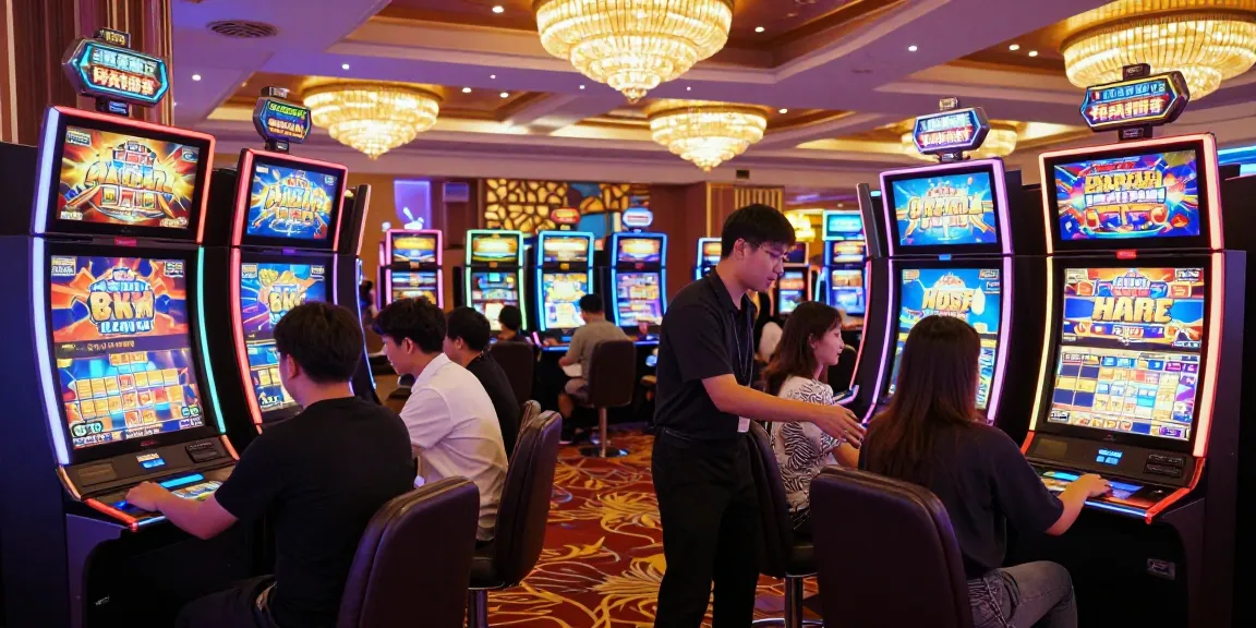 Pengalaman bermain slot777 di kasino Asia yang semarak dengan pemain bersemangat.
