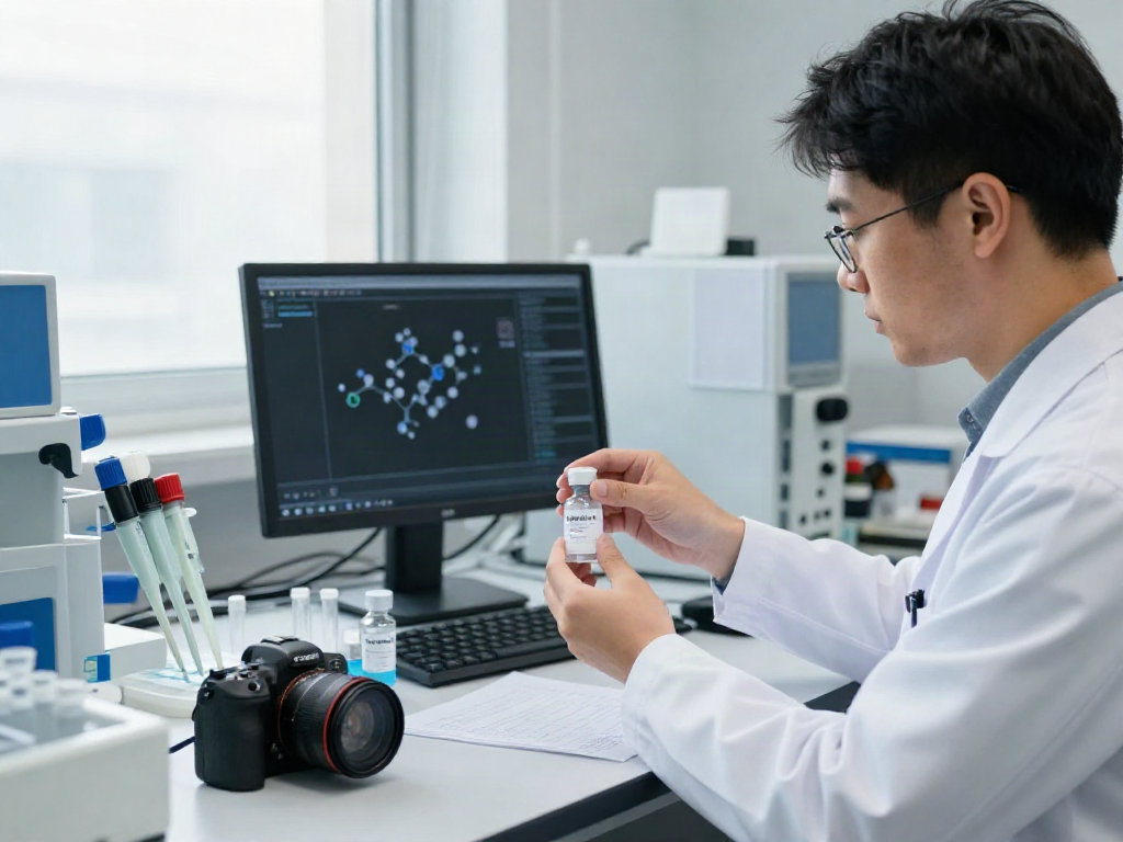 Thymosin alpha 1 price research atmosphere in a professional lab.