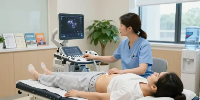 Patient im Diagnostikzentrum Wolfsburg mitbringen sollten, während die medizinische Fachkraft eine Ultraschalluntersuchung durchführt.