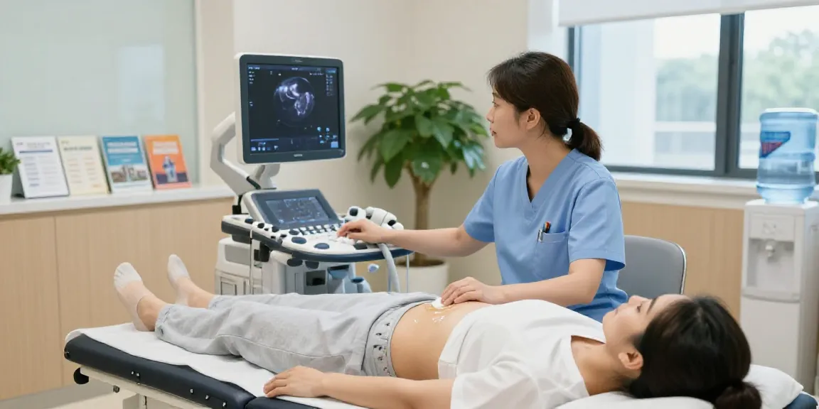 Patient im Diagnostikzentrum Wolfsburg mitbringen sollten, während die medizinische Fachkraft eine Ultraschalluntersuchung durchführt.