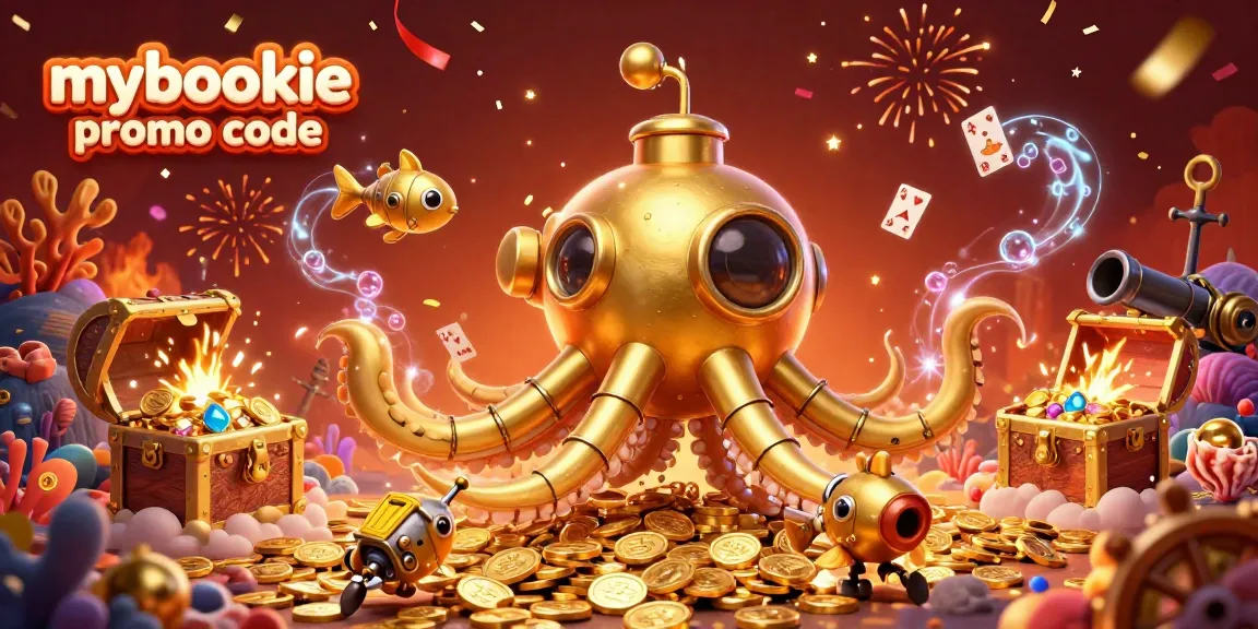 Claim exciting bonuses with the mybookie promo code amid a vibrant casino underwater scene.