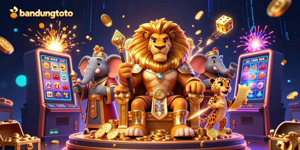 Experience the thrilling world of bandungtoto with a lion king and casino excitement.