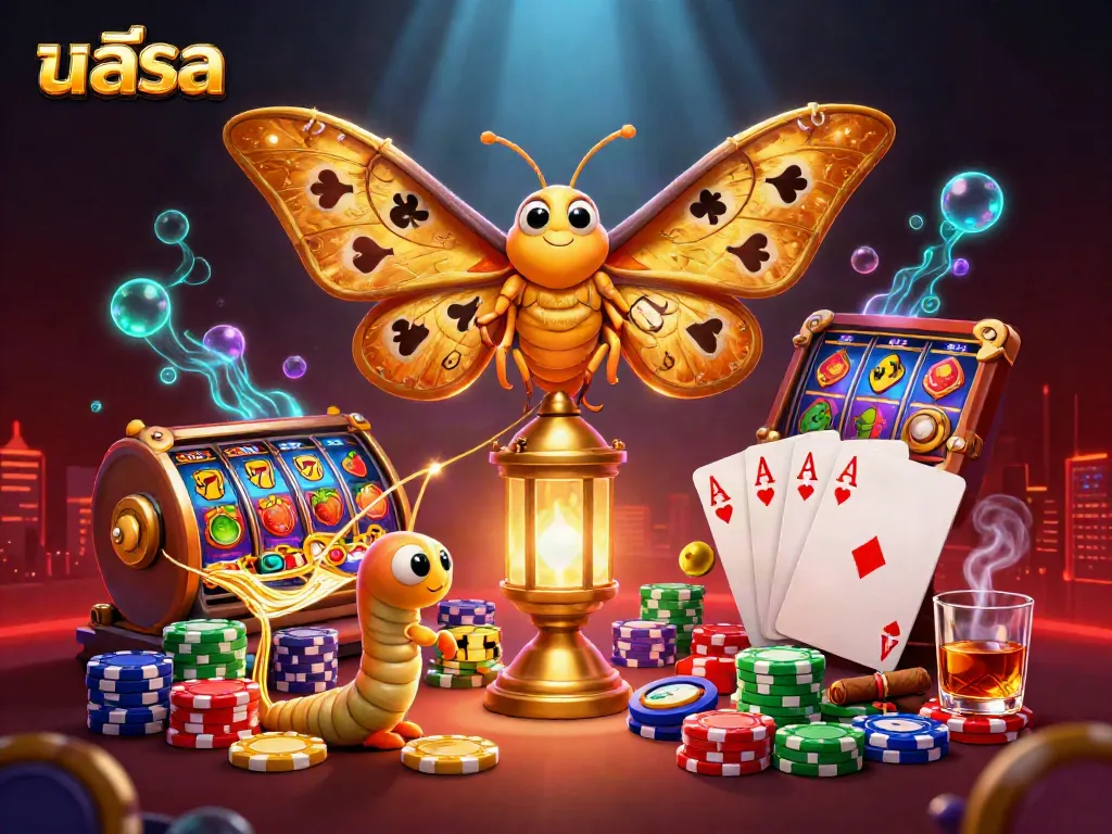 Experience the excitement of สล็อต with vibrant slot reels, lucky symbols, and dynamic casino elements.