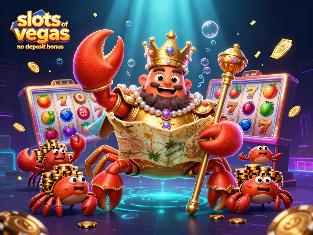 Spin and win with the slots of vegas no deposit bonus showcasing a vibrant casino scene filled with game elements.