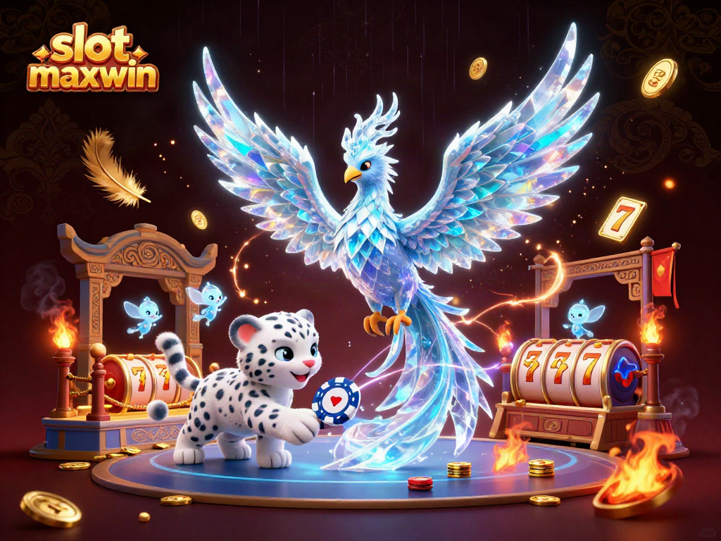 Experience thrilling play with slot maxwin, showcasing an epic scene of ice-themed casino adventure.