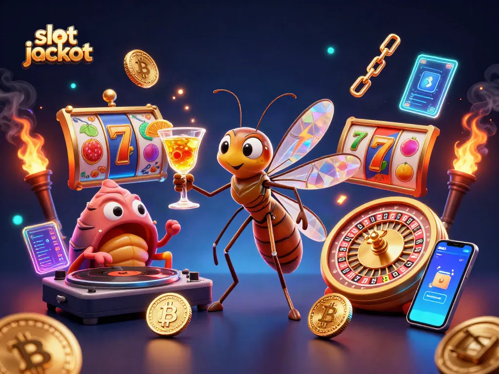 Experience the thrill of slot jackpot action with vibrant casino elements and engaging characters.