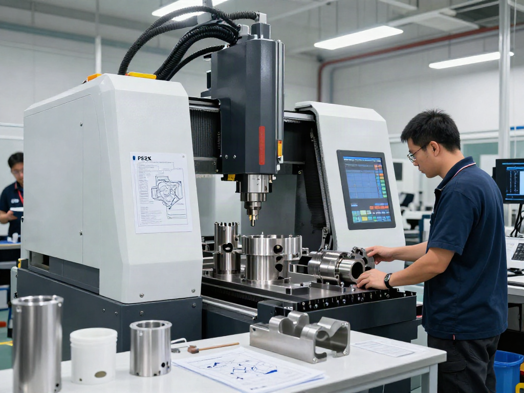 Leading aerospace CNC parts manufacturers showcasing precision machining processes in a high-tech workshop.