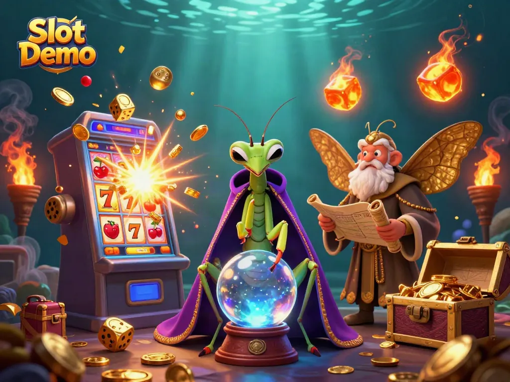 Engage with Slot Demo showcasing a lively casino scene, featuring characters and vibrant gaming elements.