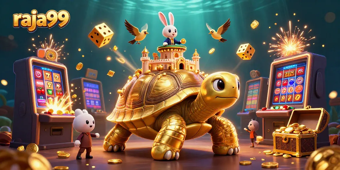 Play thrilling games like slots and card tables at raja99, featuring vibrant casino-themed illustrations.