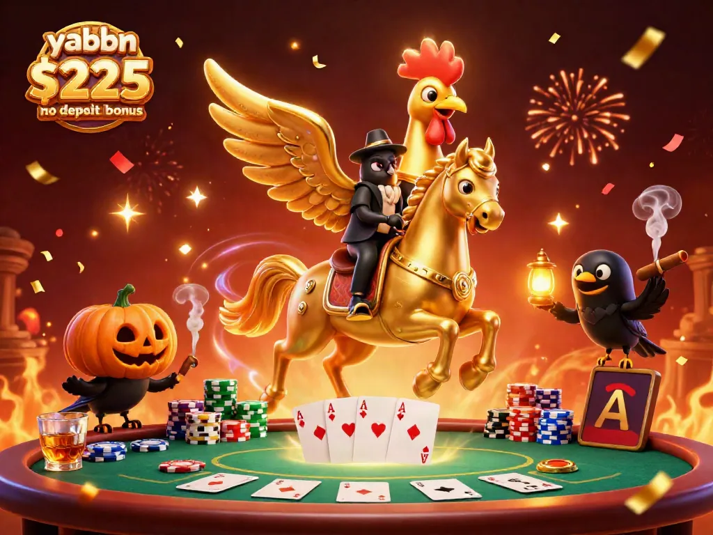 Play with the yabby casino $225 no deposit bonus surrounded by exciting casino elements and characters.