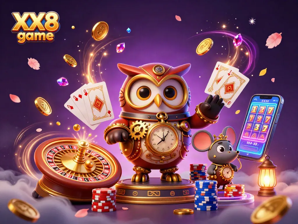 Experience the excitement of XX8 game with vibrant casino elements and dynamic characters in action.
