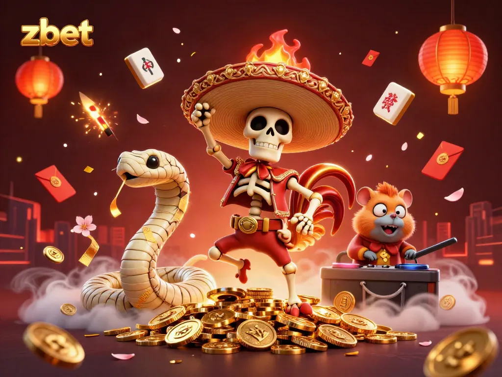 Experience winning with zbet's vibrant casino animation featuring a festive mariachi theme.
