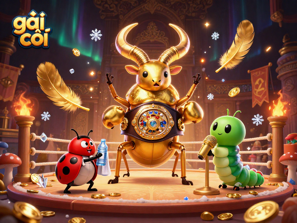 Engage with gái gọi at this vibrant casino scene featuring a dynamic boxing match with adorable creatures and rich gambling elements.