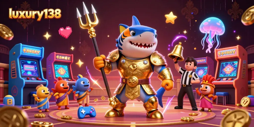 Luxury138 menawarkan pengalaman bermain kasino menarik dengan simbol dan mesin slot yang cerah.